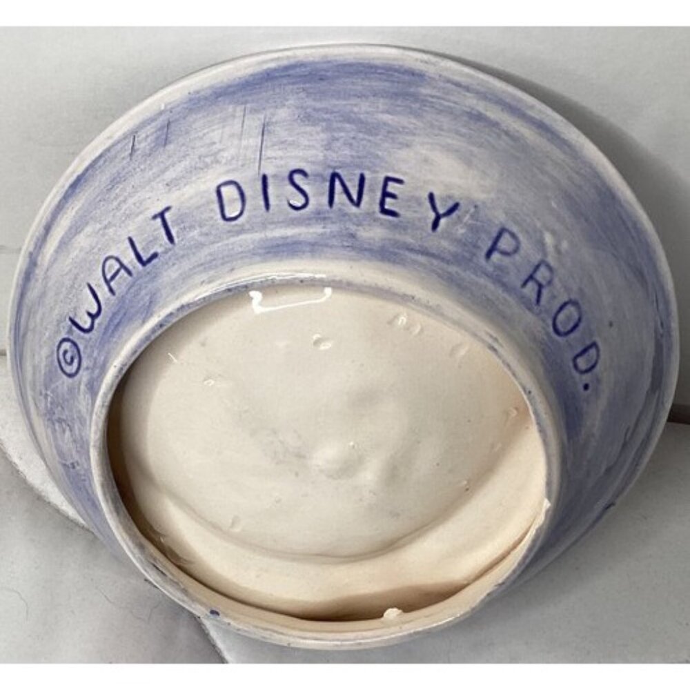 Vintage Mickey Mouse Walt Disney Ceramic Wall Hanging Plaque Plate Blue Rare - Picture 2 of 4